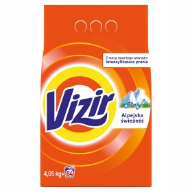 Prací  prášok - Vizir Alpine Fresh na umývanie 54 Premývanie 4,05 kg
