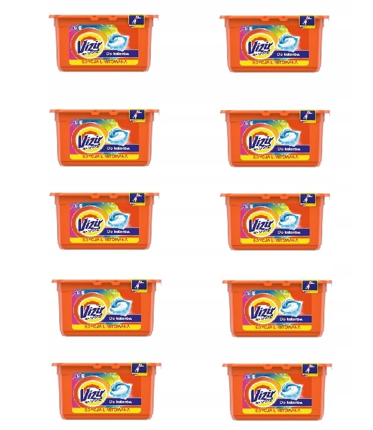 Pracie kapsuly a tablety - VIZIR farebné kapsuly na umývanie 10x11print