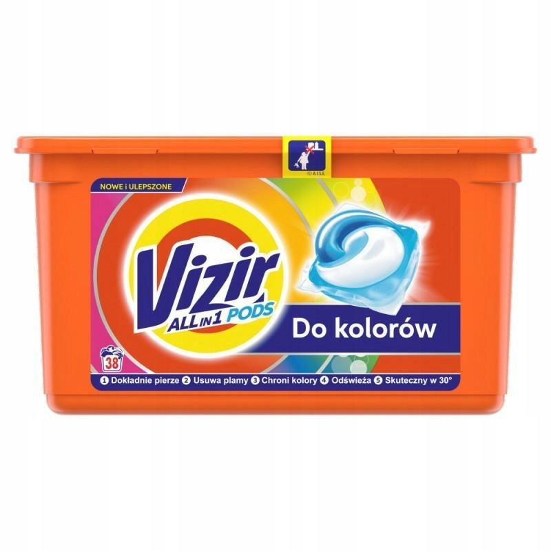 Pracie kapsuly a tablety - Kapsuly vizir na umývanie farieb 38ks