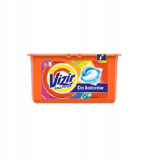 Pracie kapsuly a tablety - VIZIR Pracové kapsuly 3IN1 COLOR 38 ks