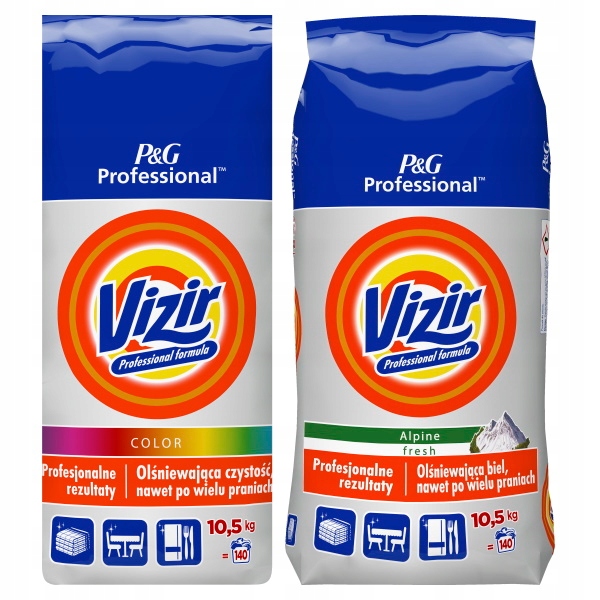 Prací prášok - VIZIR PRO MIX 2X10,5KG (280 PR) Prášok