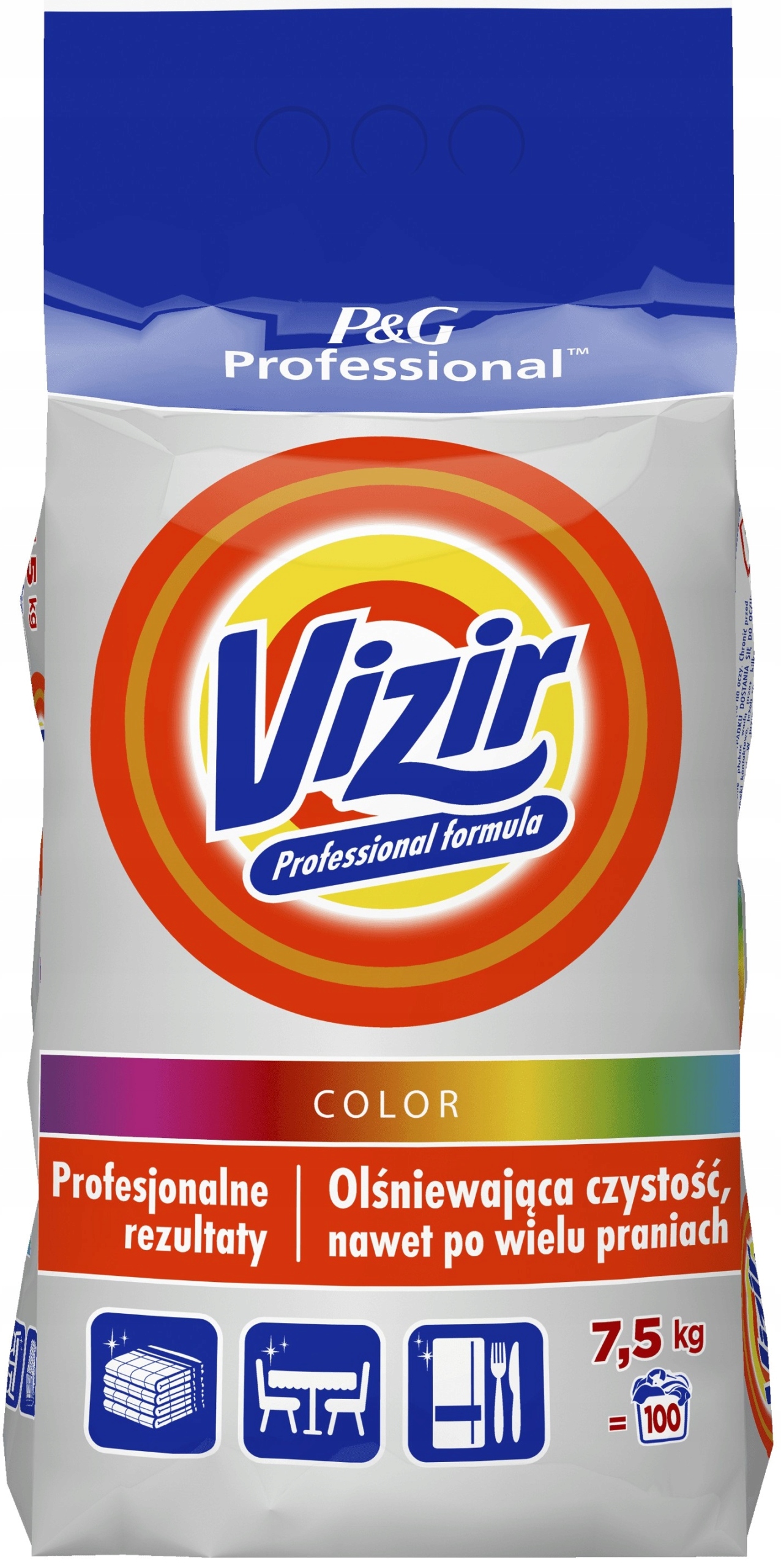 Prací prášok - VIZIR prášok pre farbu 7,5 kg 100 umývaní