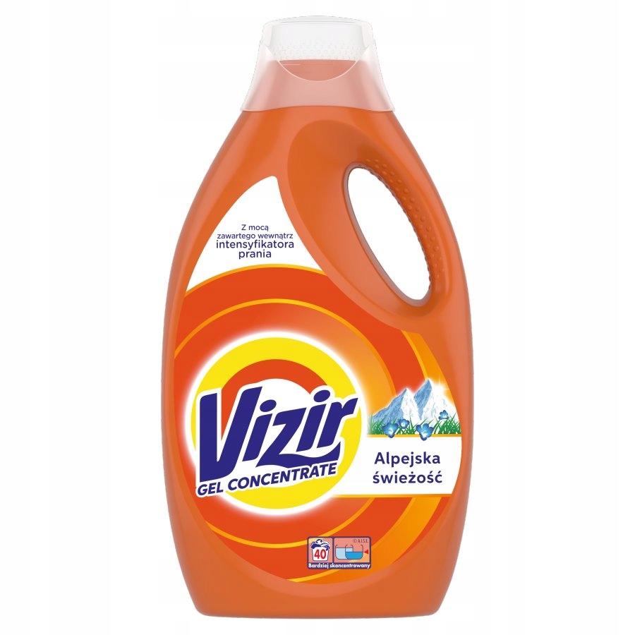 Prací gél - Čerstvá umývacia kvapalina Vizir alpine 2,2 l, 40 praní