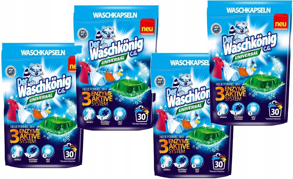 Pracie kapsuly a tablety - Waschkonig kapsules umýva univerzálne duocaps 120sz