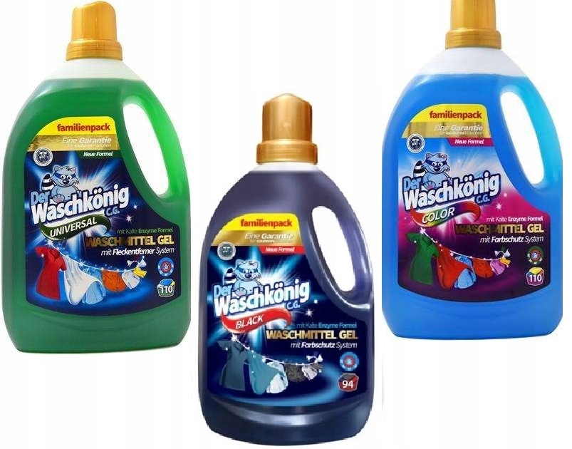 Prací gél - Waschkonig Pracovný gél 9.9L MIX BLACK DE