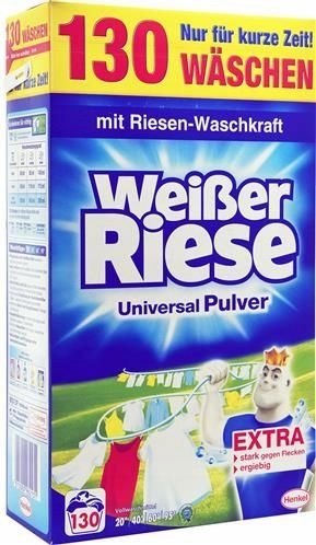 Prací prášok - Weisser Riese Univerzálny prášok 130 Wernoval 7,15 s de