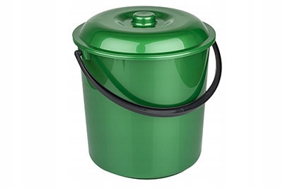 WEST Plastové vedro 14 L s vekom - mix farieb