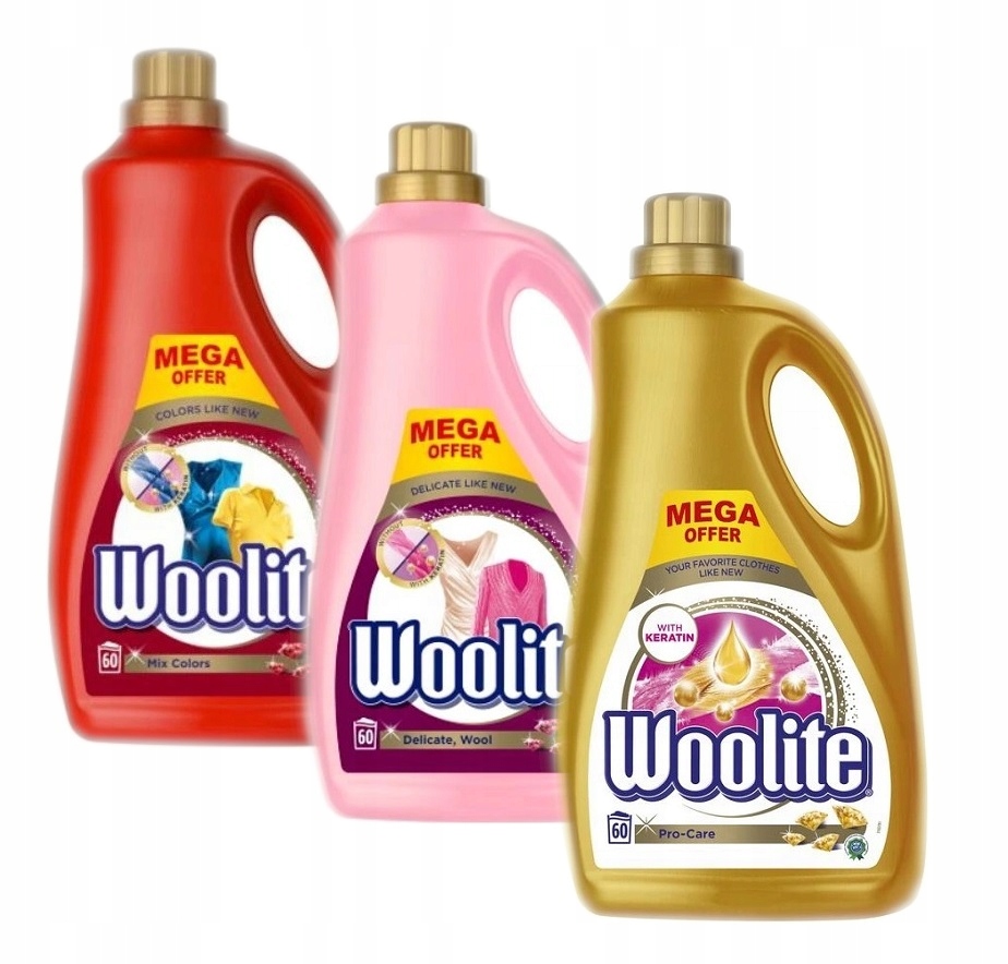 Prací gél - Woolite Delicate Color Care 3x 3.6L