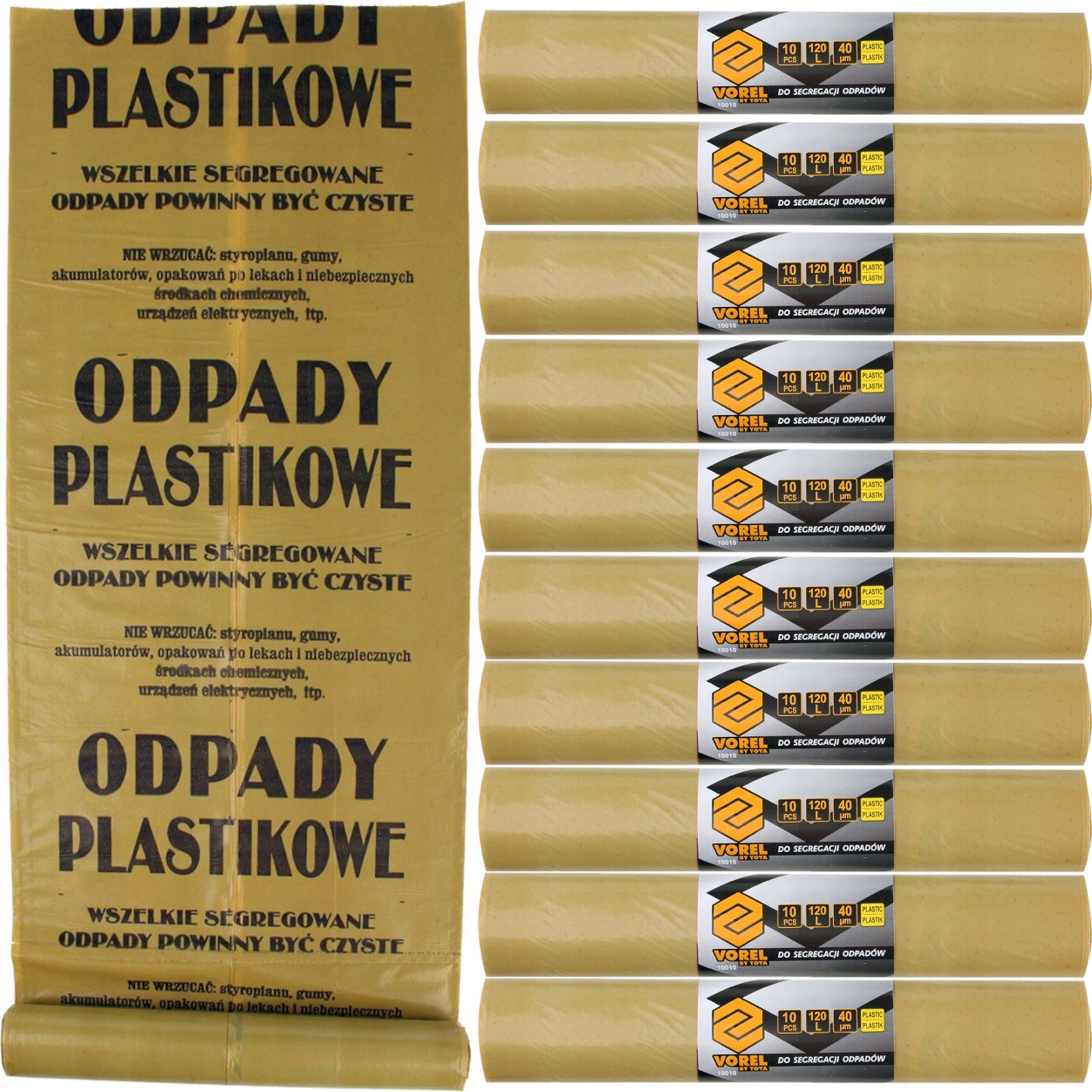 Vrecko na plastový odpad 120 l 250 Vorel tašky