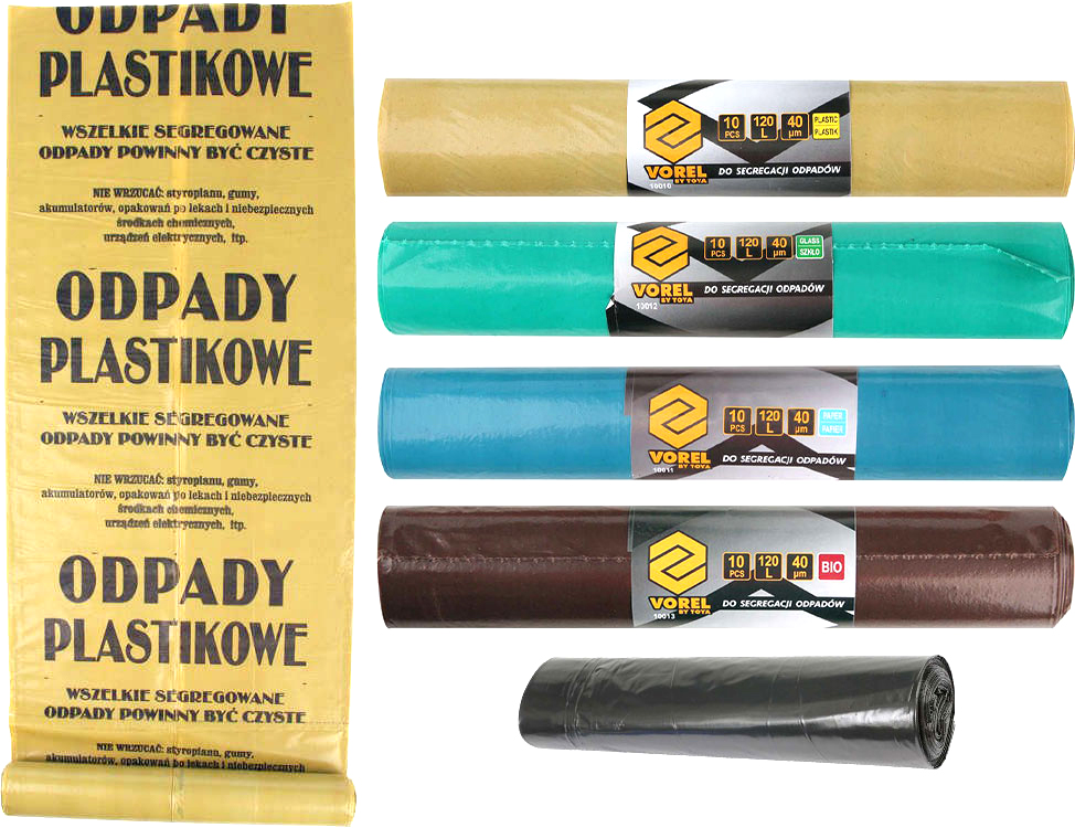 Vrecká na odpadky 120 l Plast +papier +sklo +bio