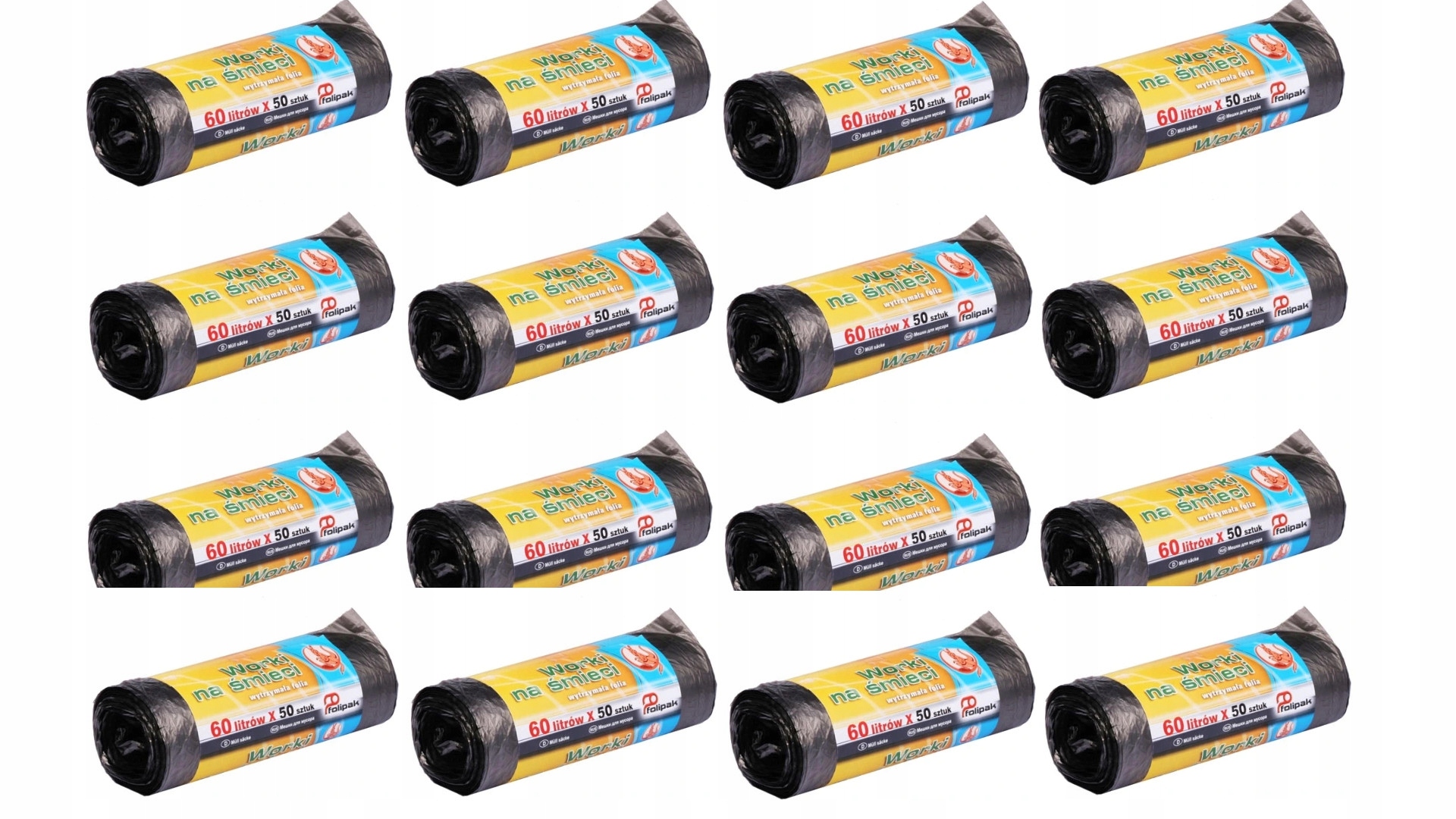 Vrecká na odpadky 60 l 50 ks na valcoch HDPE x 40