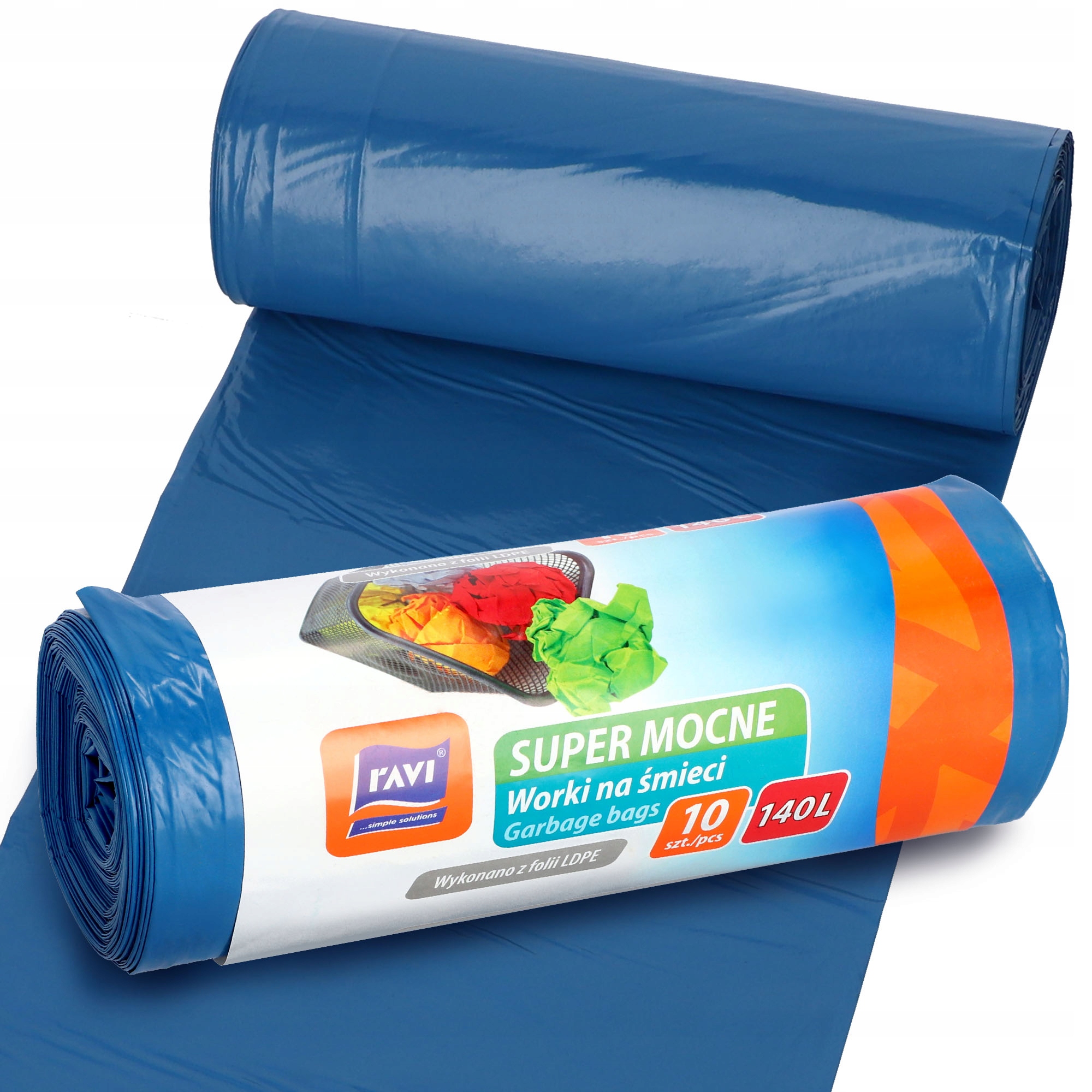 Vrecká na odpadky super silné modré 140 l 10 ks