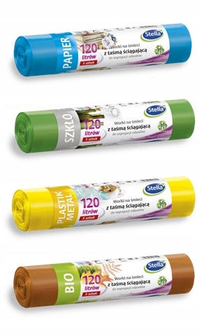 Vrecká na odpadky so segregáciou 120 l stella -4ks