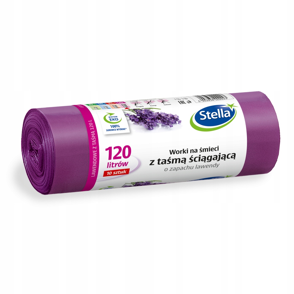 Vrecká na odpadky s fialovou páskou 120 l 10 ks.