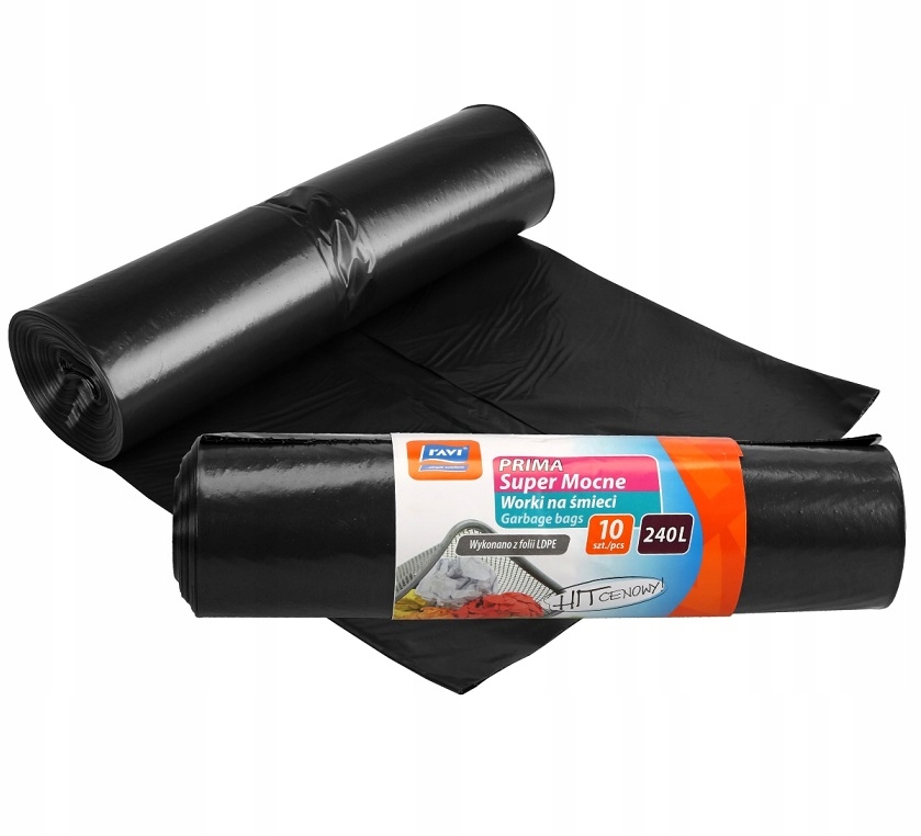 Vrecká na odpadky super silné prima ldpe 240 l 10 ks.