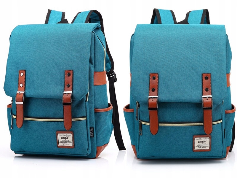 Single -Chamber School Backpack Oxford Shades of Blue 17 l