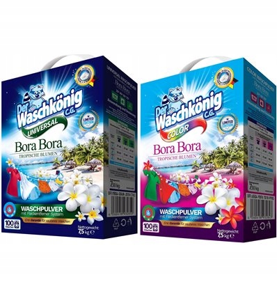 Prací prášok - Waschkönig Unive Prášok + farebná súprava (2x 7,5 kg)