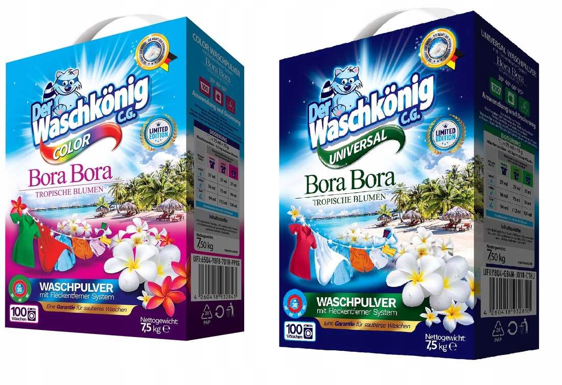 Prací prášok - WASCHKONIG PÍSMENOSTI BORA BORA MIX2X7,5KG