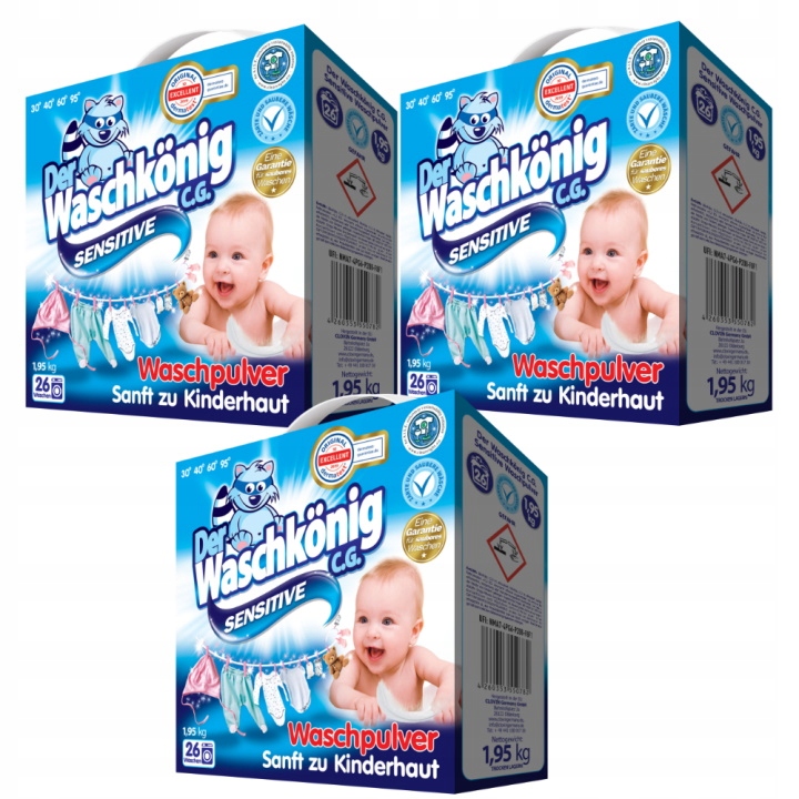 Prací prášok - Waschkonig Sensitiv Prášok 3x2kg (78PR)