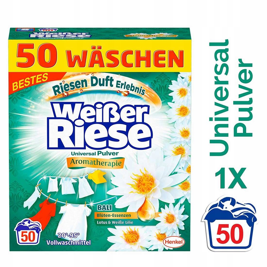 Prací prášok - Weißer Riese Universal Pulve, 50 umývaní, 2,75 kg