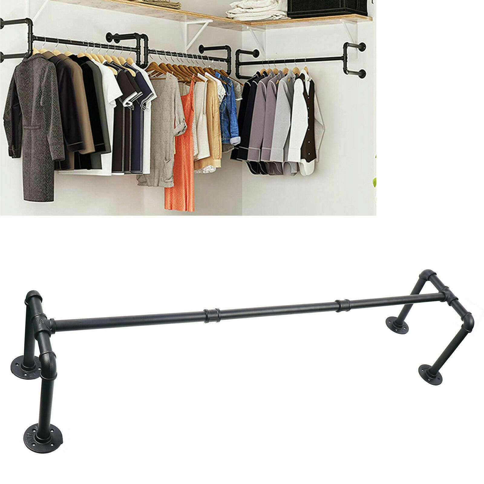 Kovový vešiak na priemyselný štýl 115 cm