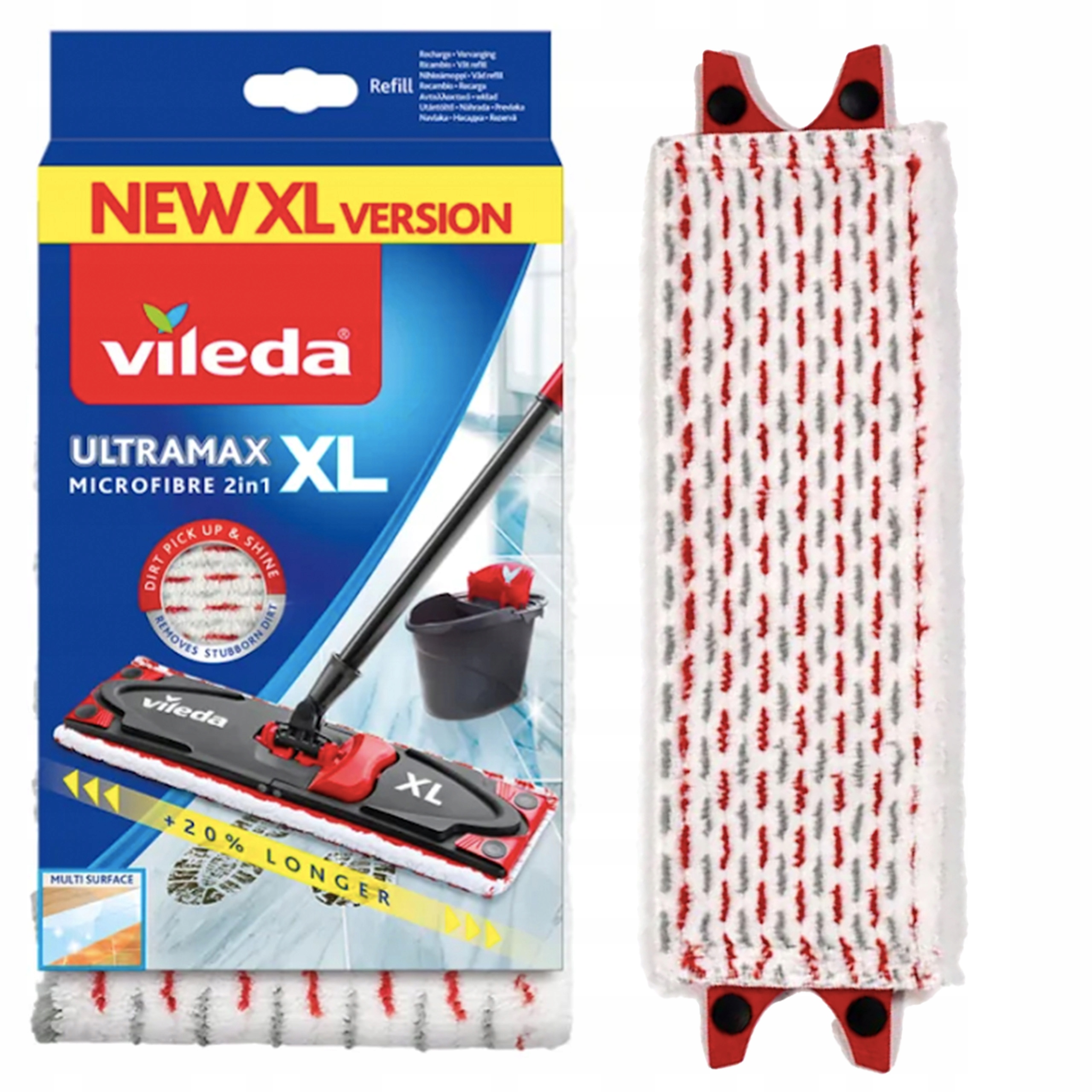 Vired ultramax xl mop vložte plochú 42x14 cm