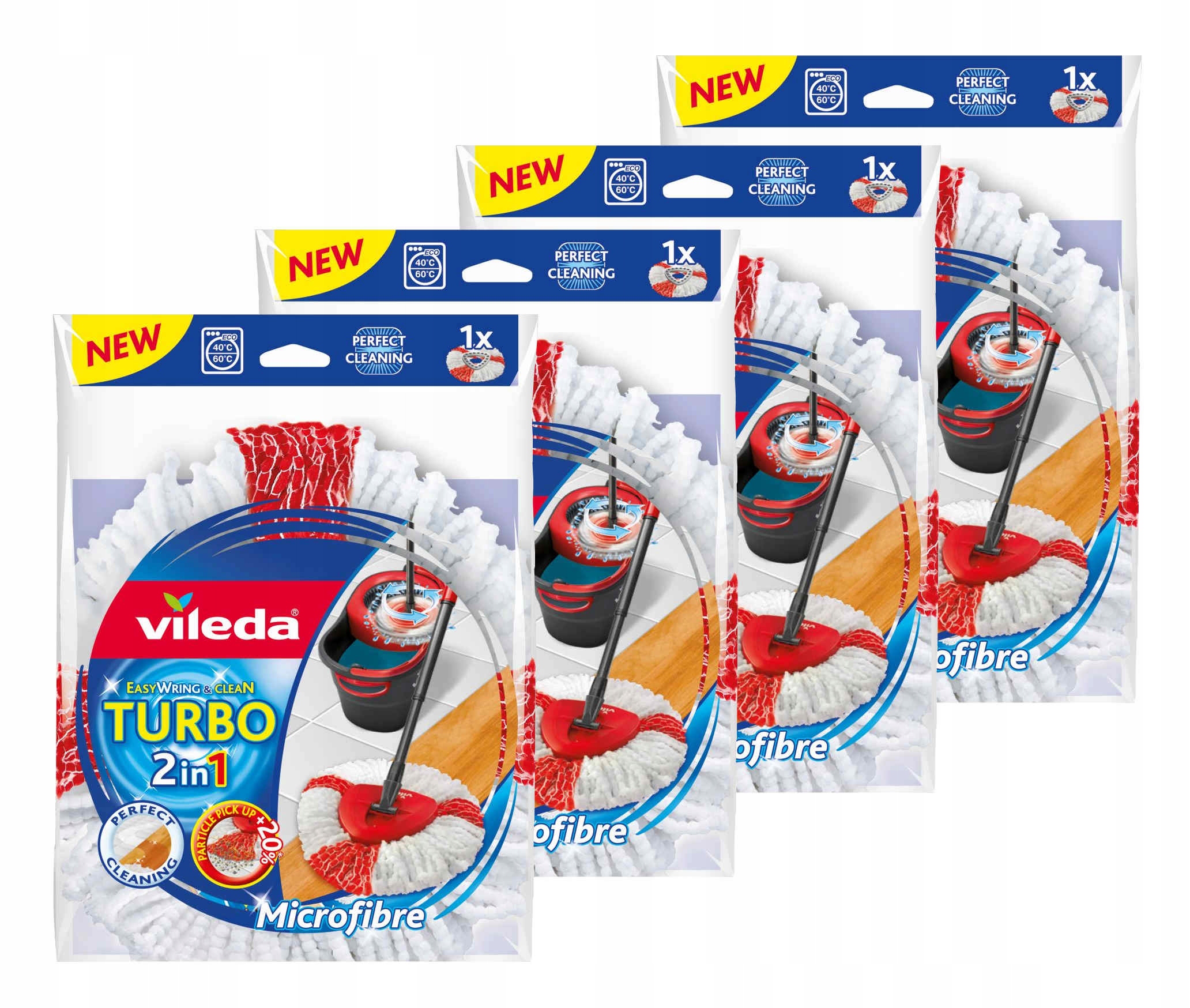Villeda Turbo rotary mop 4 kusy
