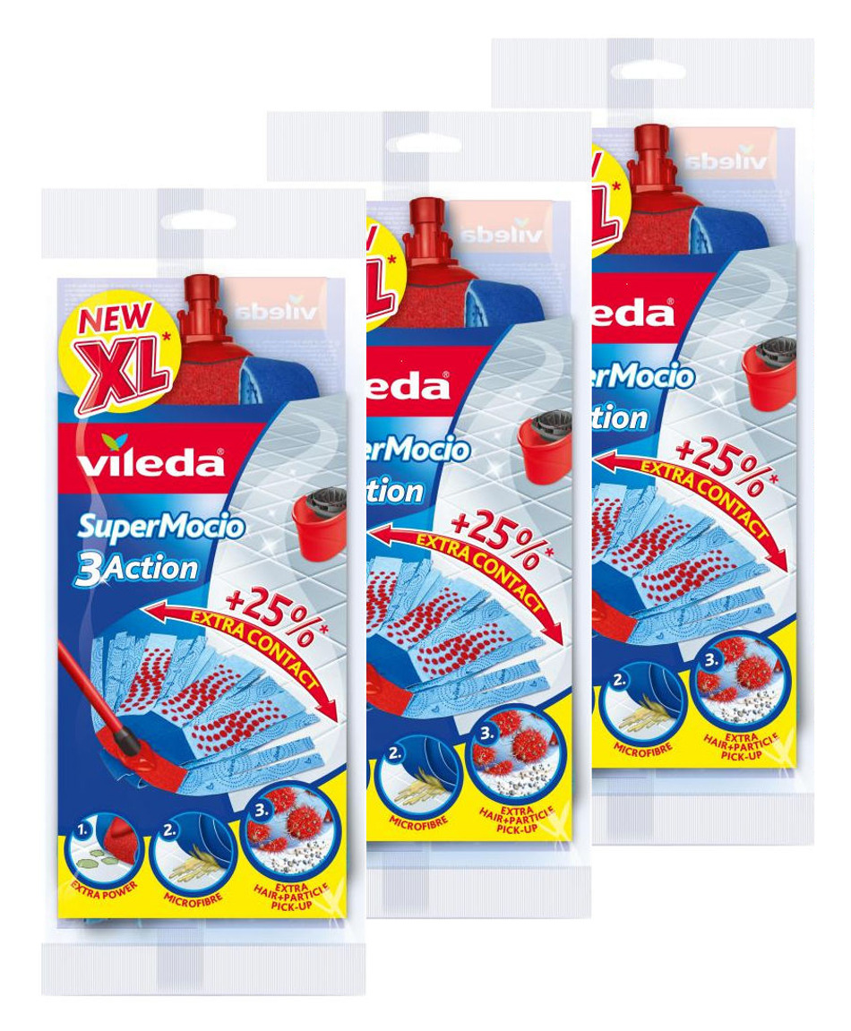Mopa Vileda Super Mocia 3Action Velor 3 PCS