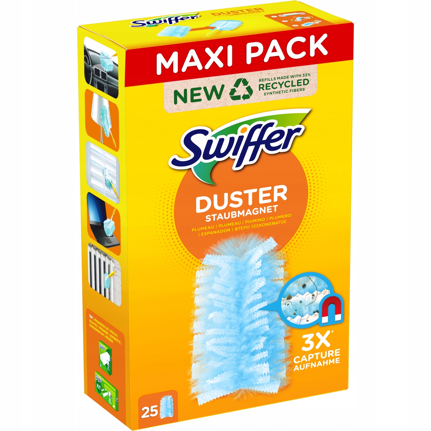 Swiffer vložky pre prachové metly dodávajú 25 ks.