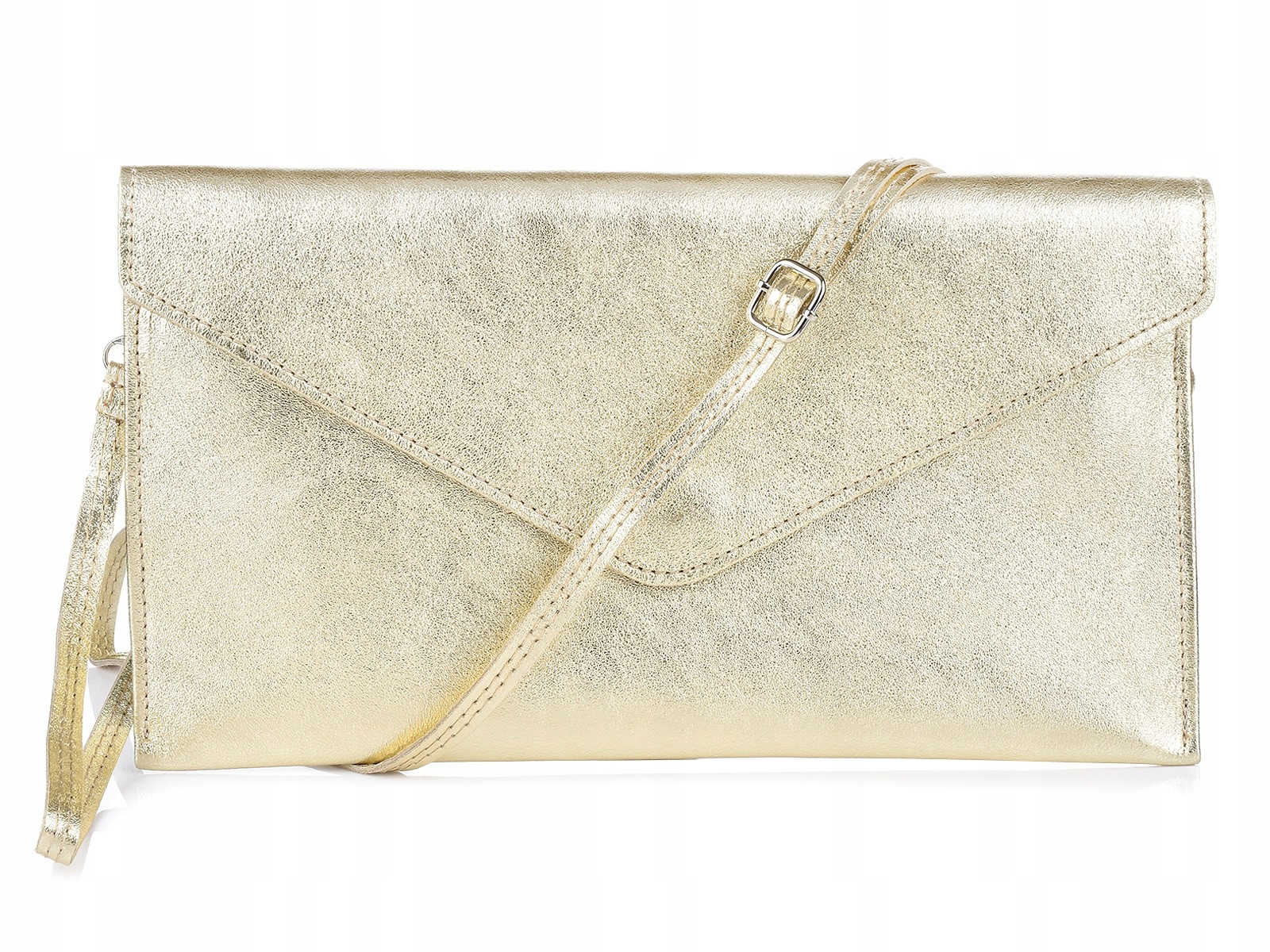 Vera Pelle N12 Zloty Clutch Bag N12 Prírodná koža