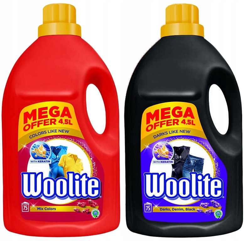 Prací gél - Farby Woolite Dark umývanie kvapaliny 150PR 2 x 4,5l