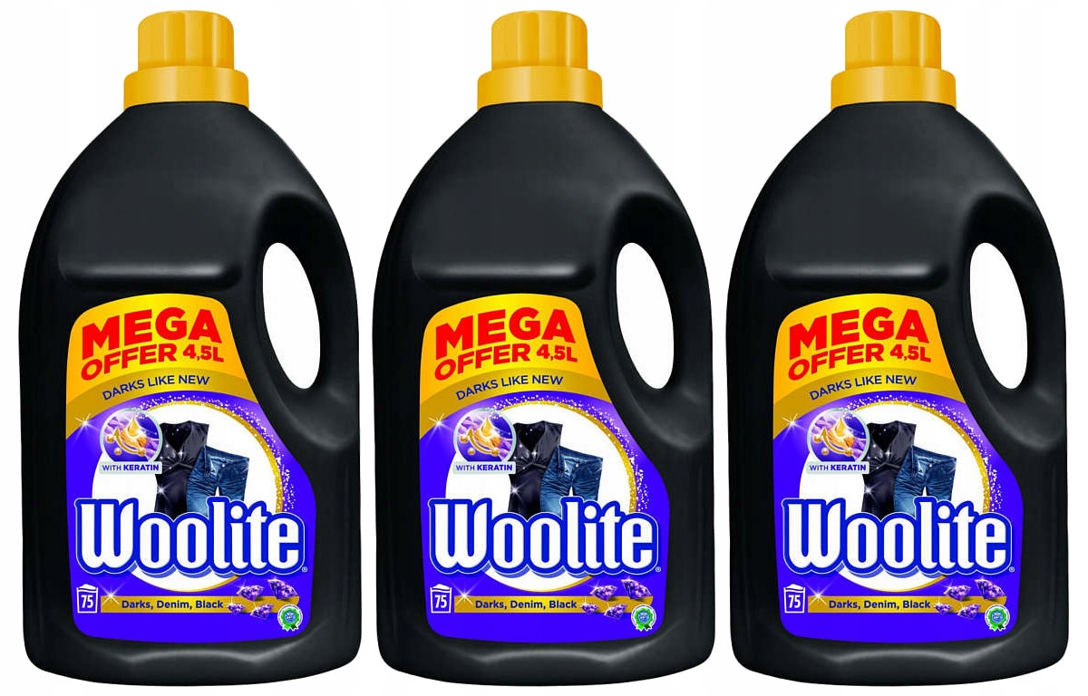 Prací gél - Woolite Dark Dark prací prostriedok 225pr 3 x 4,5L