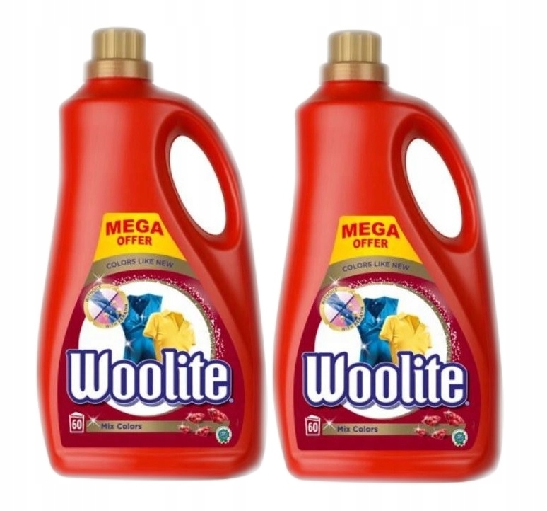 Prací gél - Woolite umývanie kvapaliny 2x3,6L / 120PR