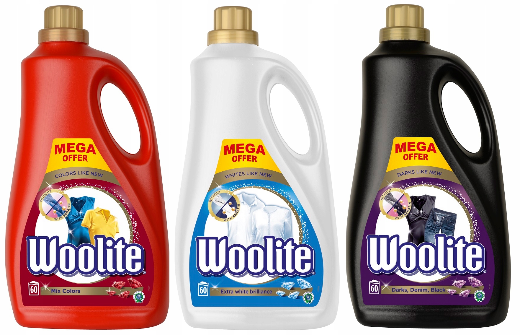 Prací gél - Sada na pranie Woolite XXL 10,8l, 180 praní