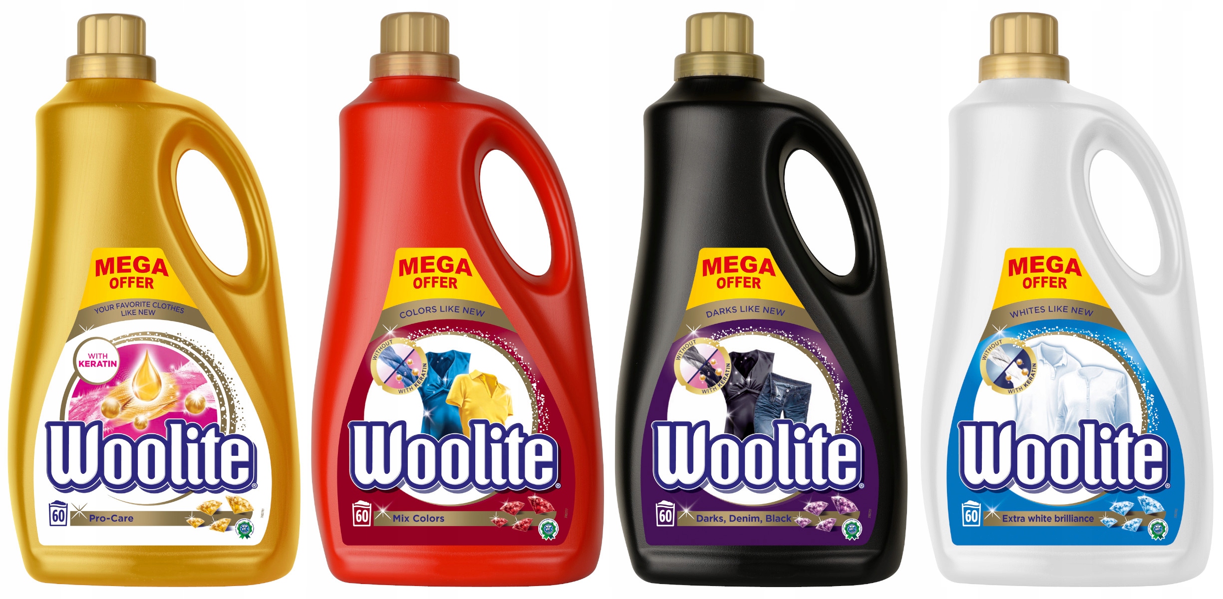 Prací gél - Sada pracích práškov Woolite XXXL