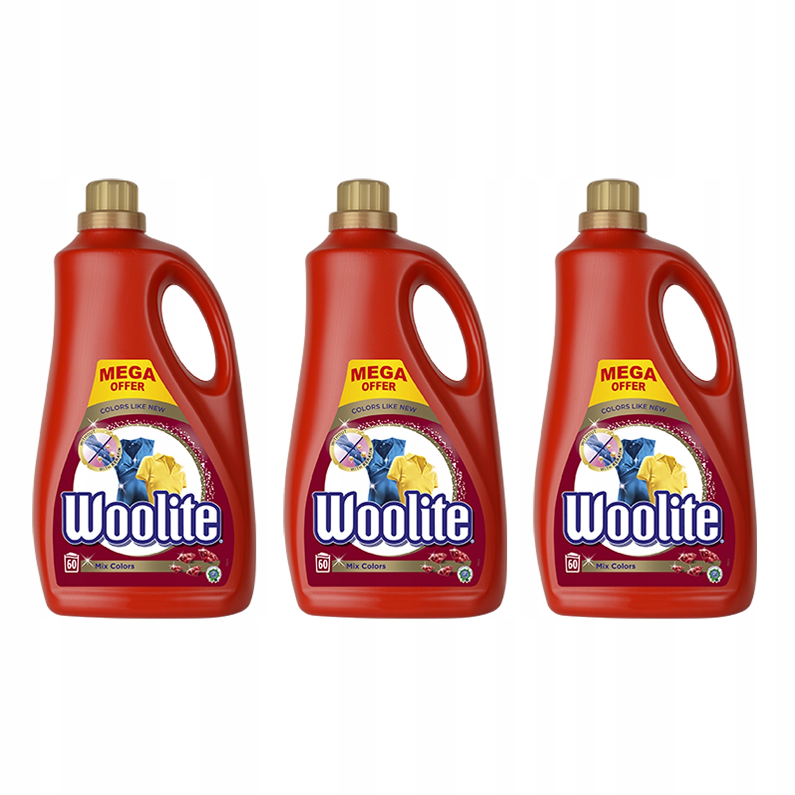 Prací gél - Woolite umývanie kvapalinových zmesí 3x3,6l 180 WASCE