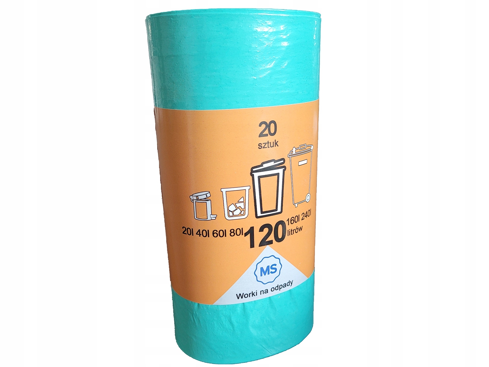Tašky 120 l LDPE valček 20 kusov