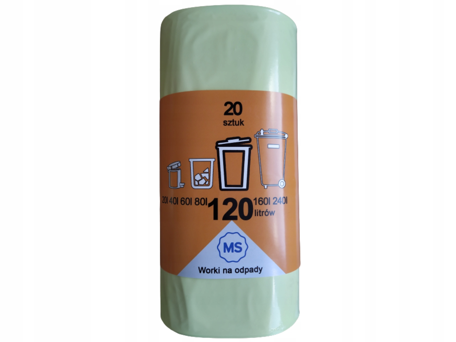 Vrecká 120 l LDPE valček 20 kusov žltý