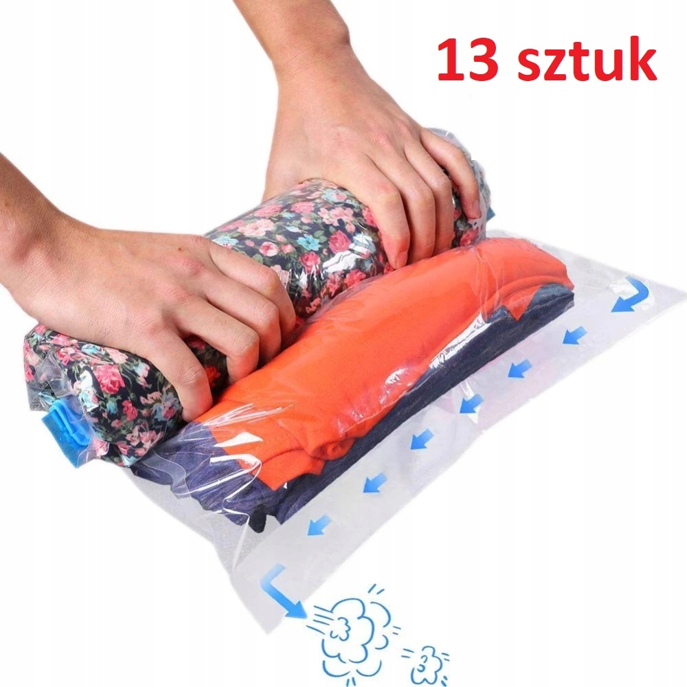 Vákuové vrecká na oblečenie, 13 kusov, 4 veľkosti