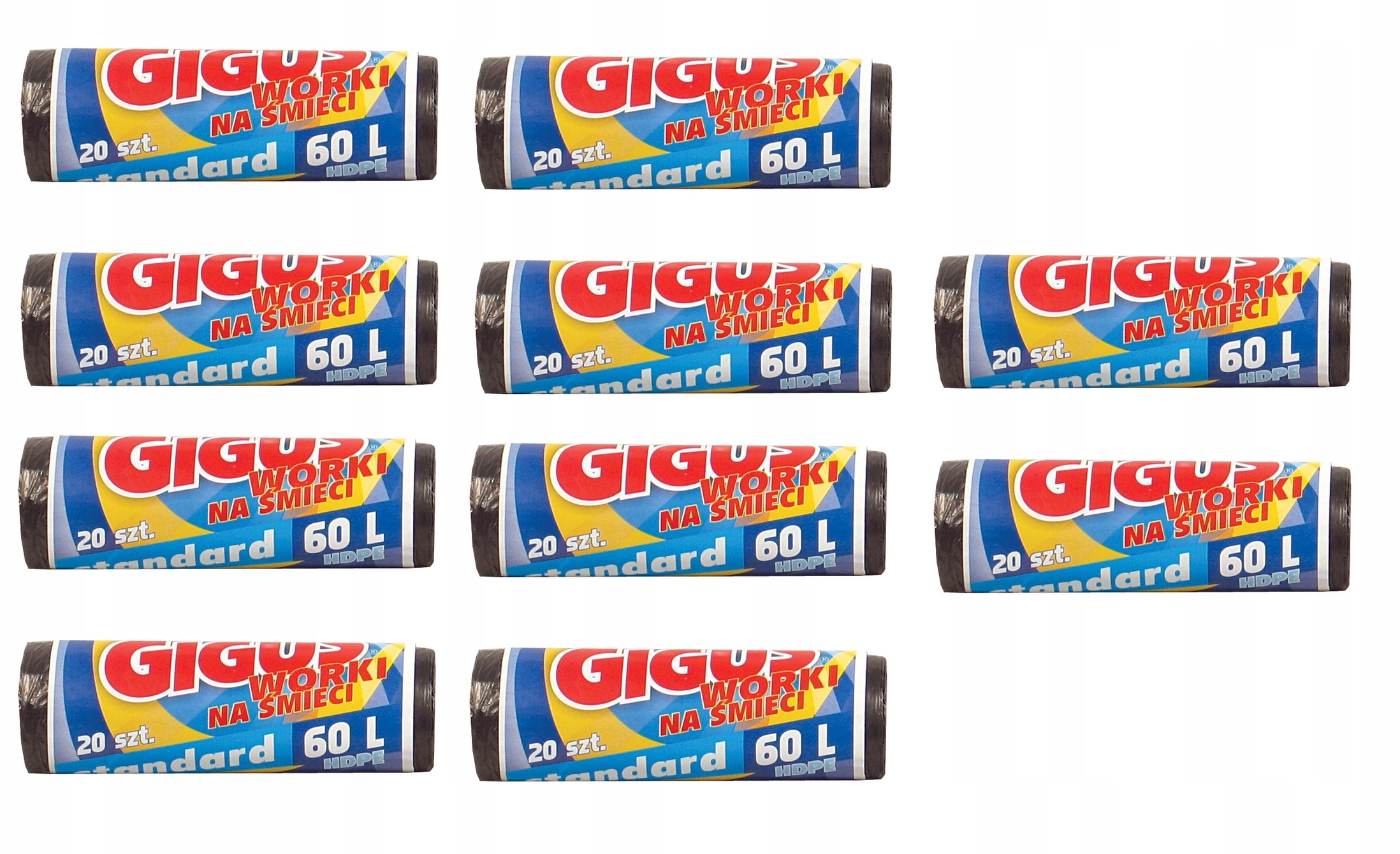 Odpadové vrecká giguś štandard 60 l 10x (20 kusov)
