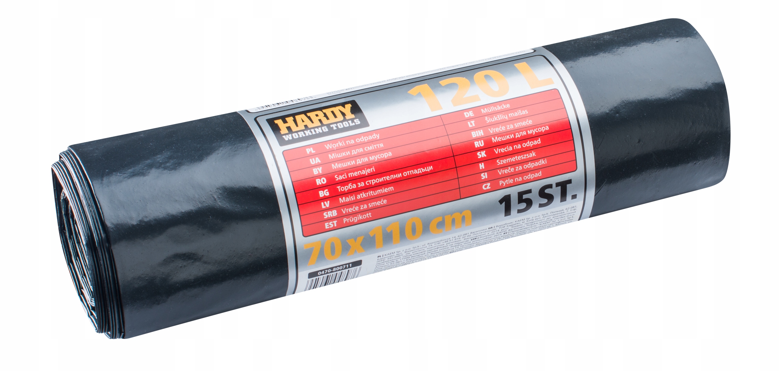 LDPE hrubé odpadové vrecia 120 l Hardy 15 kusov