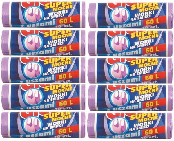 Odpadové vrecká s ušami giguś super silné 60 l x10