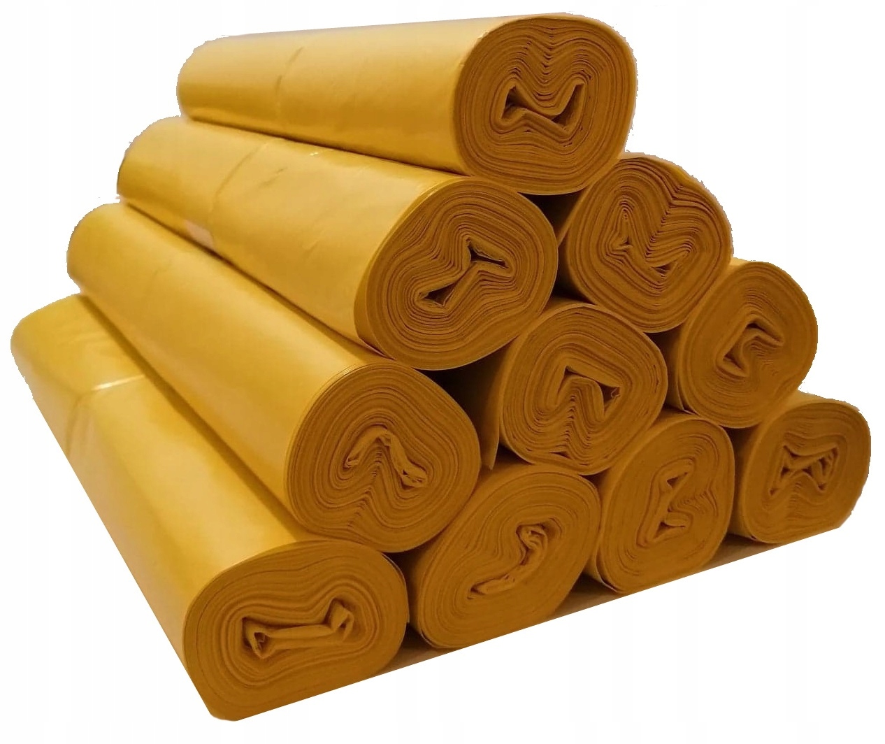 LDPE 120L vreciek na odpadky, žlté 250 ks. 10 valčekov