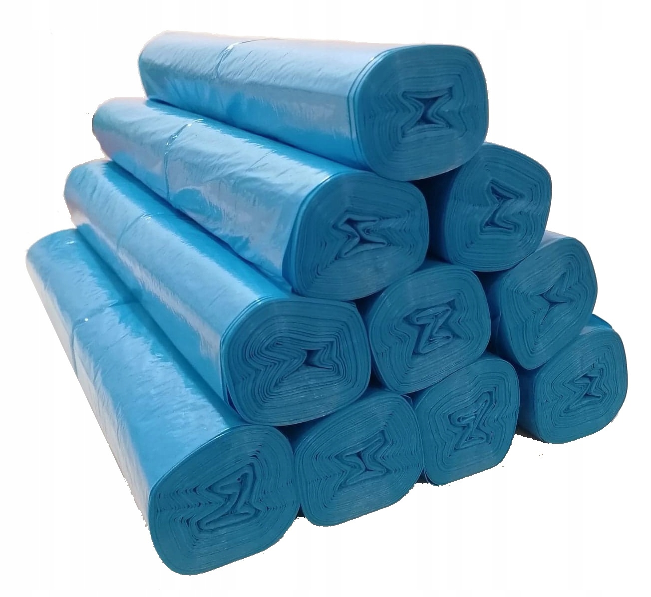 Vrecká na odpadky 60 l LDPE, modrá 500ks 10 roll