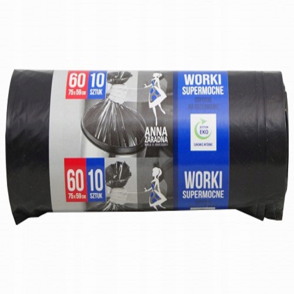 Vrecká na odpadky Supermocne 60 l 10ks čierna