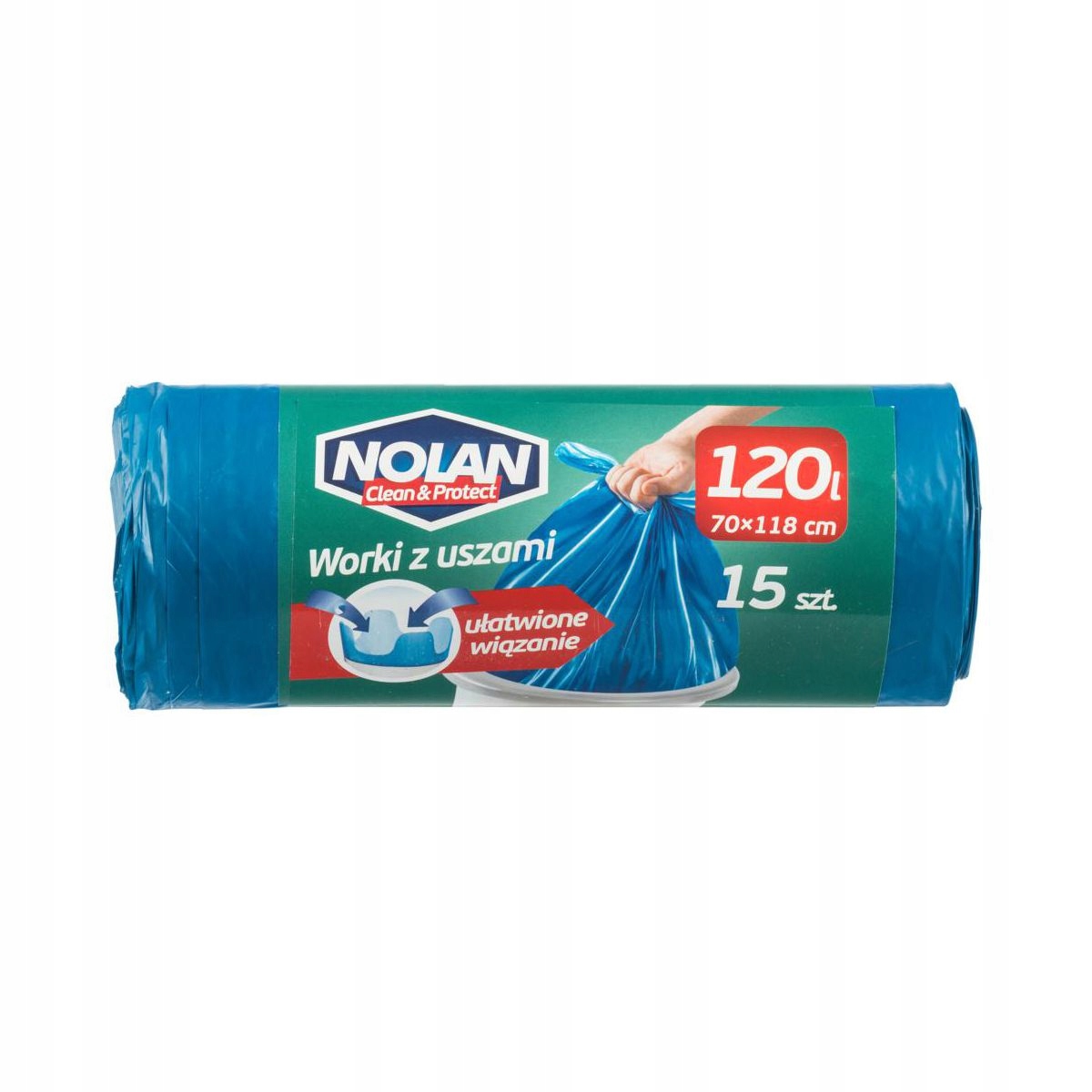 Vrecká na odpadky s ušiami 120 l 15 kcs Nolan