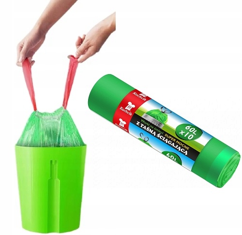 Vrecká na odpadky so super silnou páskou 60 l 100ks