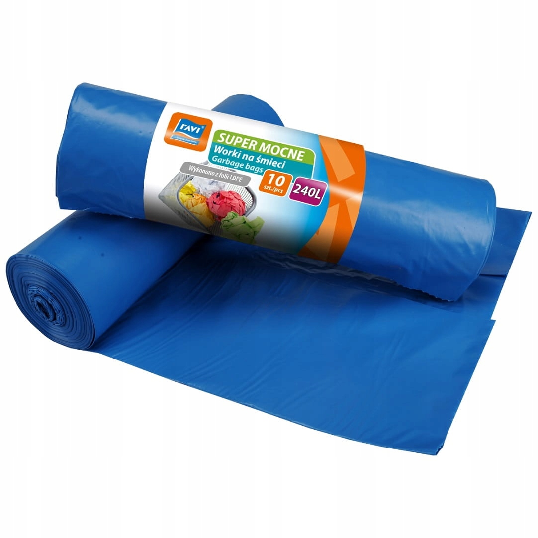 Vrecká na odpadky super silné 240 l 10 modrá