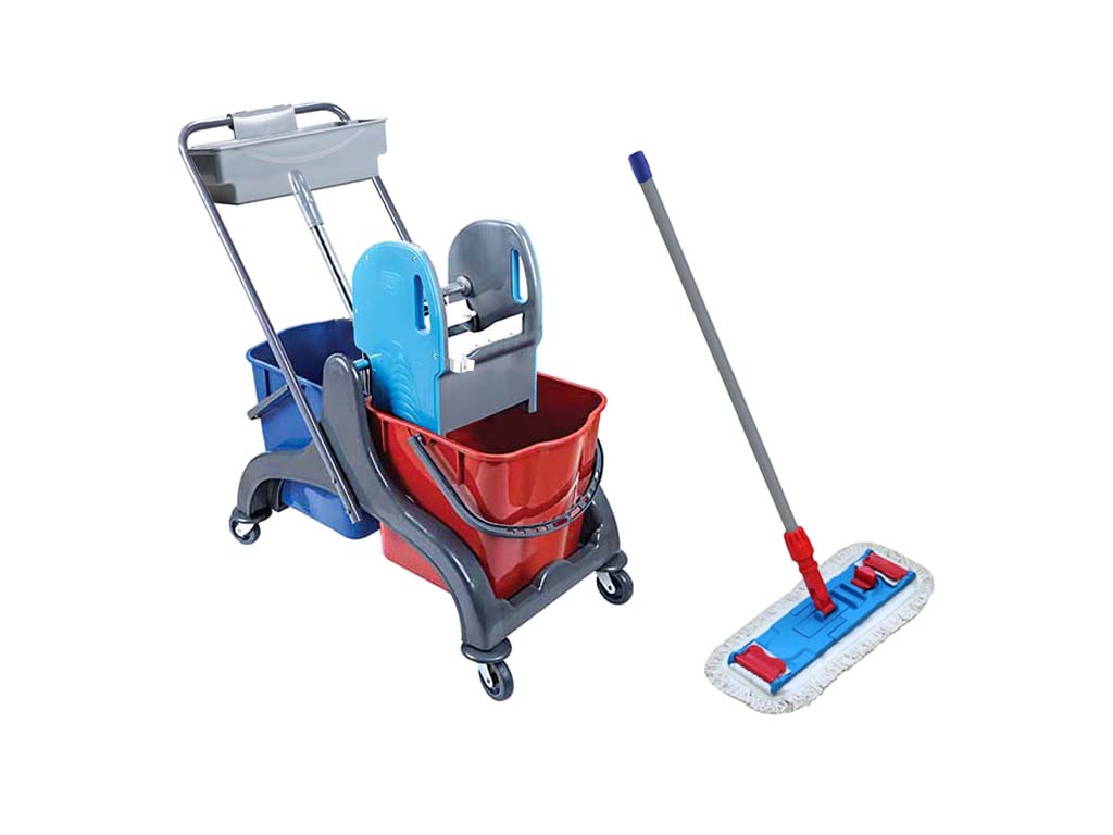 Kočík Saturn 2x20l + mop 50 cm čistiaci súprava