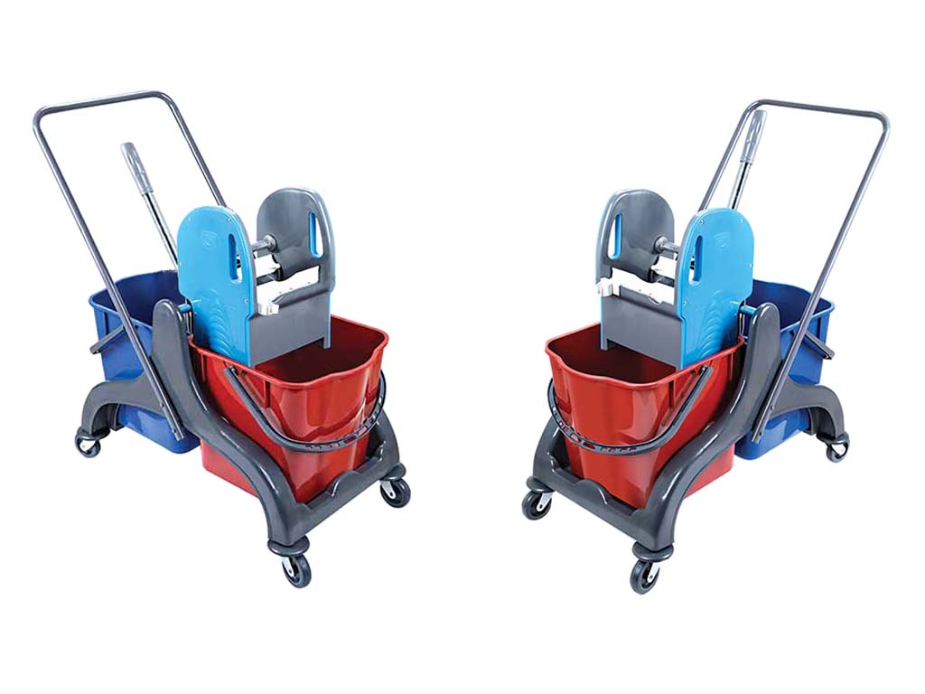 Čistiaci vozík 2x25l Saturn vyrobený z plastu